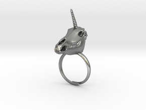 Unicorn Ring in Natural Silver