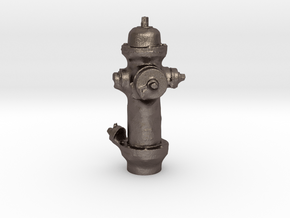 Hydrant in Polished Bronzed Silver Steel