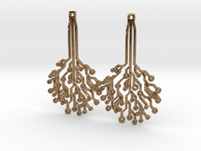 Circuit Tree Earrings in Natural Brass