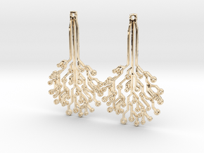 Circuit Tree Earrings in 14k Gold Plated Brass