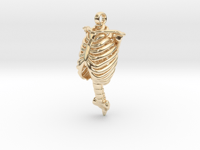 Rib Cage Pendant in 14k Gold Plated Brass