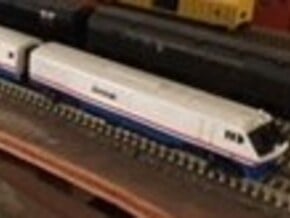 VIA / Amtrak LRC Loco (non powered end) N Scale in Smooth Fine Detail Plastic