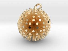 Sea Urchin Pendant in 14k Gold Plated Brass