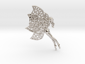 Flittering fairy in Rhodium Plated Brass