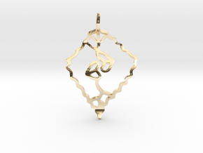 Leaf kiss in 14k Gold Plated Brass