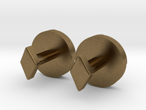 Shield Knot cuff links in Natural Bronze