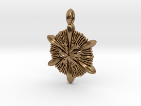Astrocyathus pendant in Natural Brass