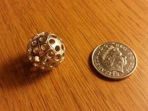 60-hole ball in Rhodium Plated Brass