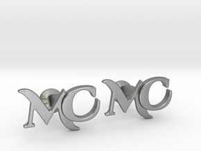 Monogram Cufflinks MC in Natural Silver