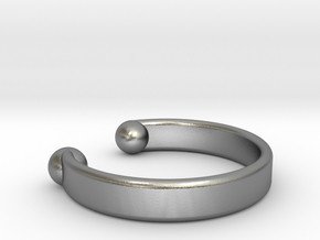 Bracelet Open Ø 19 cm medium in Natural Silver