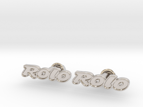 Rolo Cufflinks in Rhodium Plated Brass