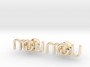 Monogram Cufflinks MWO in 14k Gold Plated Brass