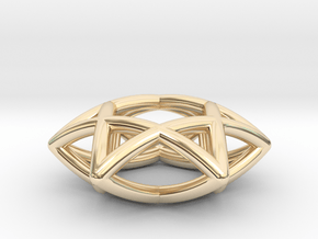 Star Of David Pendant in 14k Gold Plated Brass
