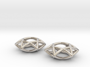 Star Of David earrings (pair) in Platinum