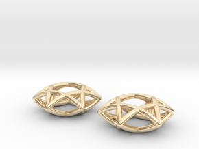 Star Of David earrings (pair) in 14K Yellow Gold