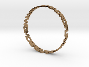 OMG WTF Bangle in Natural Brass