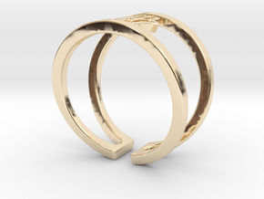 HAMSA Ring in 14k Gold Plated Brass