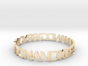 KEEP CALM AND CARRY ON AND ON AND bangle in 14k Gold Plated Brass