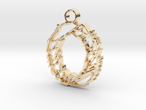 Sketch "O" Charm in 14K Yellow Gold