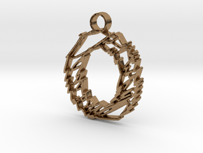 Sketch "O" Charm in Natural Brass