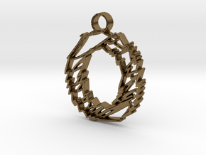 Sketch "O" Charm in Natural Bronze