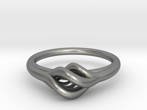 Twist Ring in Natural Silver