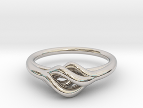 Twist Ring in Rhodium Plated Brass