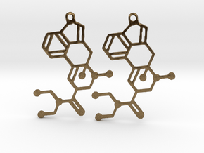 Molecule LSD Earrings in Natural Bronze