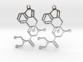 Molecule LSD Earrings in Natural Silver