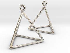 Fire earrings in Rhodium Plated Brass