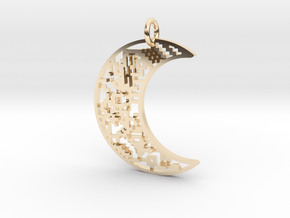 Moon Pendant in 14k Gold Plated Brass