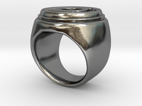 Green Lantern Ring - Size 6.5 in Polished Silver