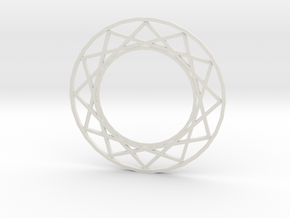 Magic Circle Necklace in White Natural Versatile Plastic