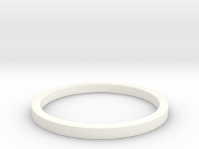 Minimalist Spacer Ring (just under 2mm) Size 5 in White Processed Versatile Plastic
