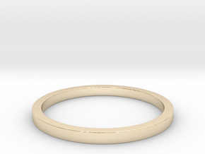 Minimalist Spacer Ring (just under 2mm) Size 5 in 14k Gold Plated Brass