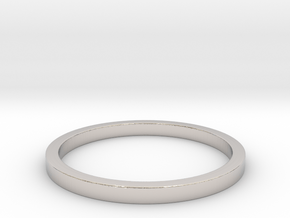 Minimalist Spacer Ring (just under 2mm) Size 5 in Rhodium Plated Brass