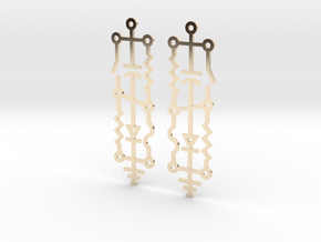 Electrical Circuit Earrings in 14k Gold Plated Brass