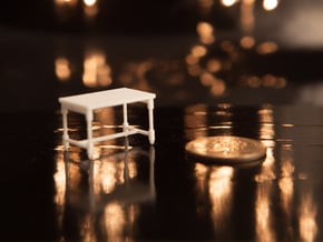 1:48 Table in White Natural Versatile Plastic