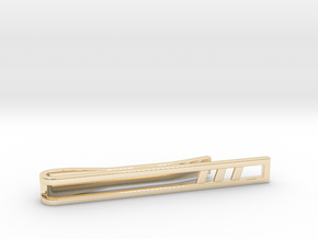 Minimalist Tie Bar - Triple Slash in 14k Gold Plated Brass