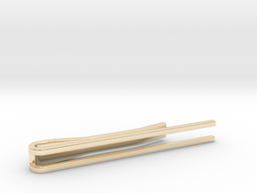 Minimalist Tie Bar - Parallels in 14k Gold Plated Brass