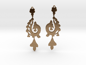 Dragon Earrings in Natural Brass
