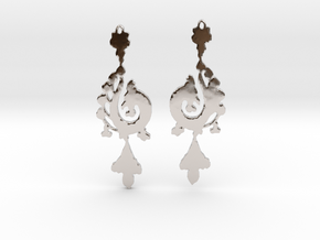 Dragon Earrings in Rhodium Plated Brass