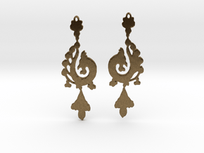 Dragon Earrings in Natural Bronze