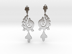 Dragon Earrings in Natural Silver