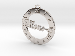 Allons-y - Pendant in Rhodium Plated Brass