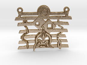 Warrior Ethos Pendant 146075 in Polished Gold Steel