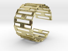 Jackson cuff bracelet (small/medium, loose fit) in 18k Gold Plated Brass