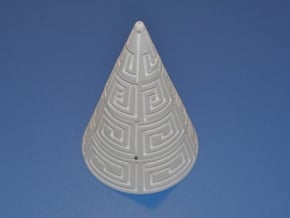MazeCone in White Natural Versatile Plastic