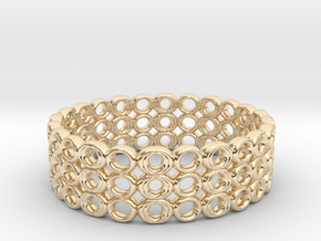Ring Bracelet in 14k Gold Plated Brass