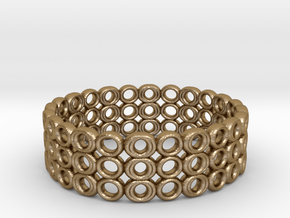 Ring Bracelet in Polished Gold Steel